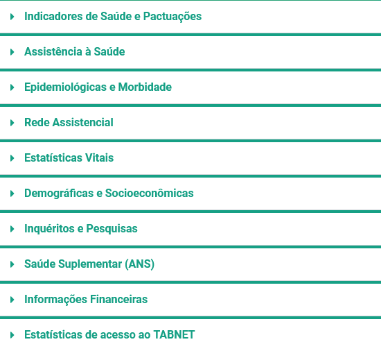 Informações disponíveis no TABNET.